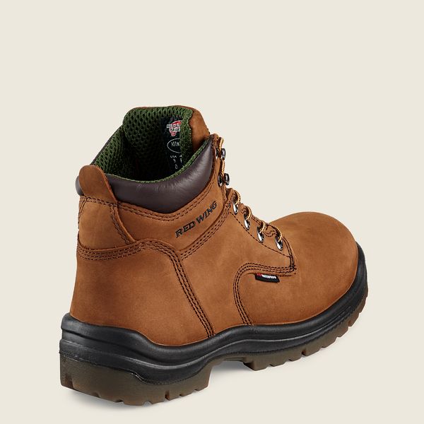 レッド ウィング(Red Wing) King Toe® - 6インチ防水安全つま先 ブーツ メンズ ブラウン JP72140